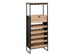 5five - mueble bar aliaj x25 botellas efecto roble natural