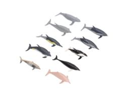 Rebe-10 Piezas Modelo De Delfín Juguete Simulación Animales Marinos Figuras Estáticas Ornamentos Para Niños