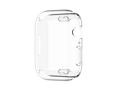 Funda protectora completa de TPU a prueba de golpes con película protectora para Apple Watch Series 9/8/7 41 mm (transparente)