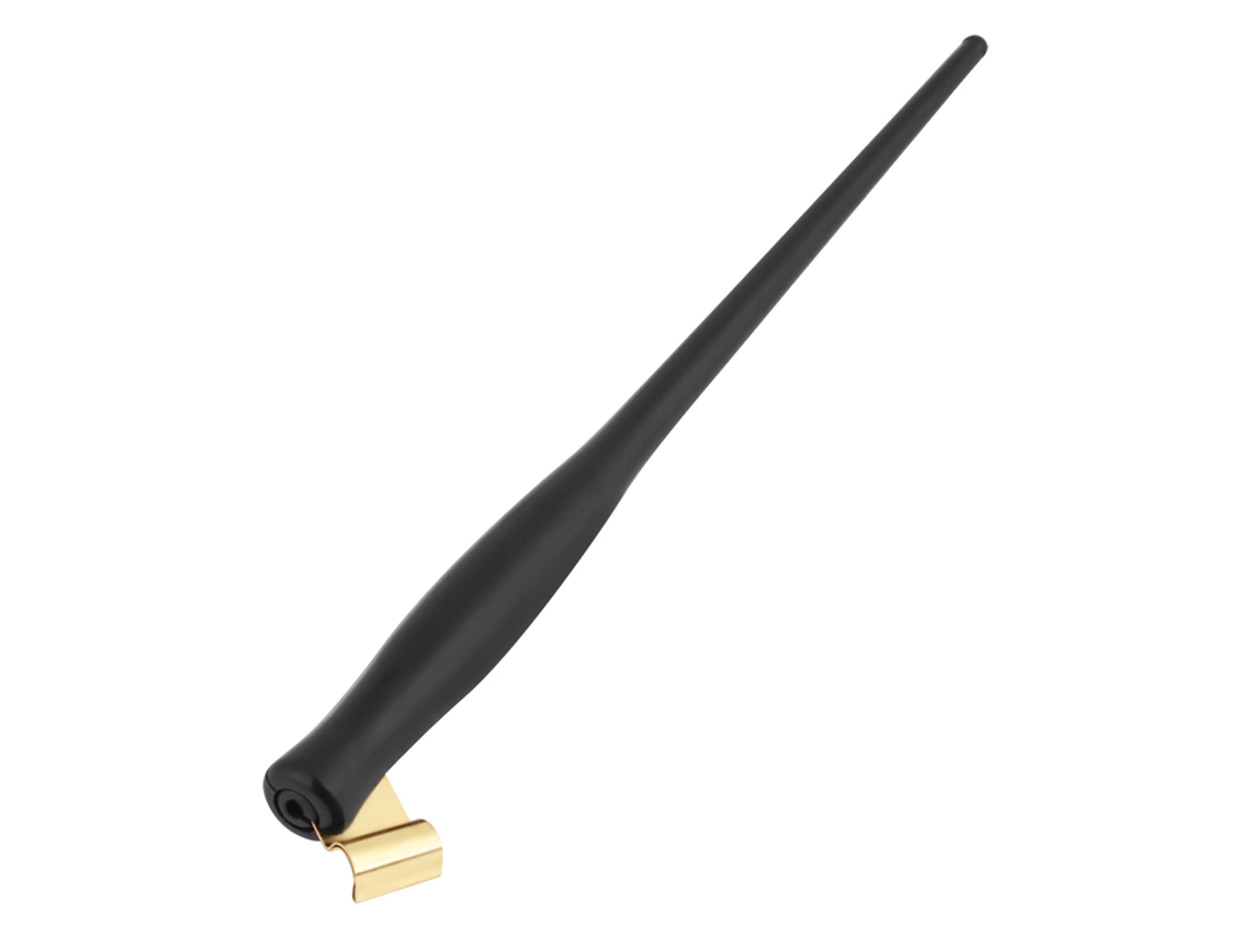 Mango De Plástico Para Pluma De Caligrafía Con Brida Metálica Removable Negro