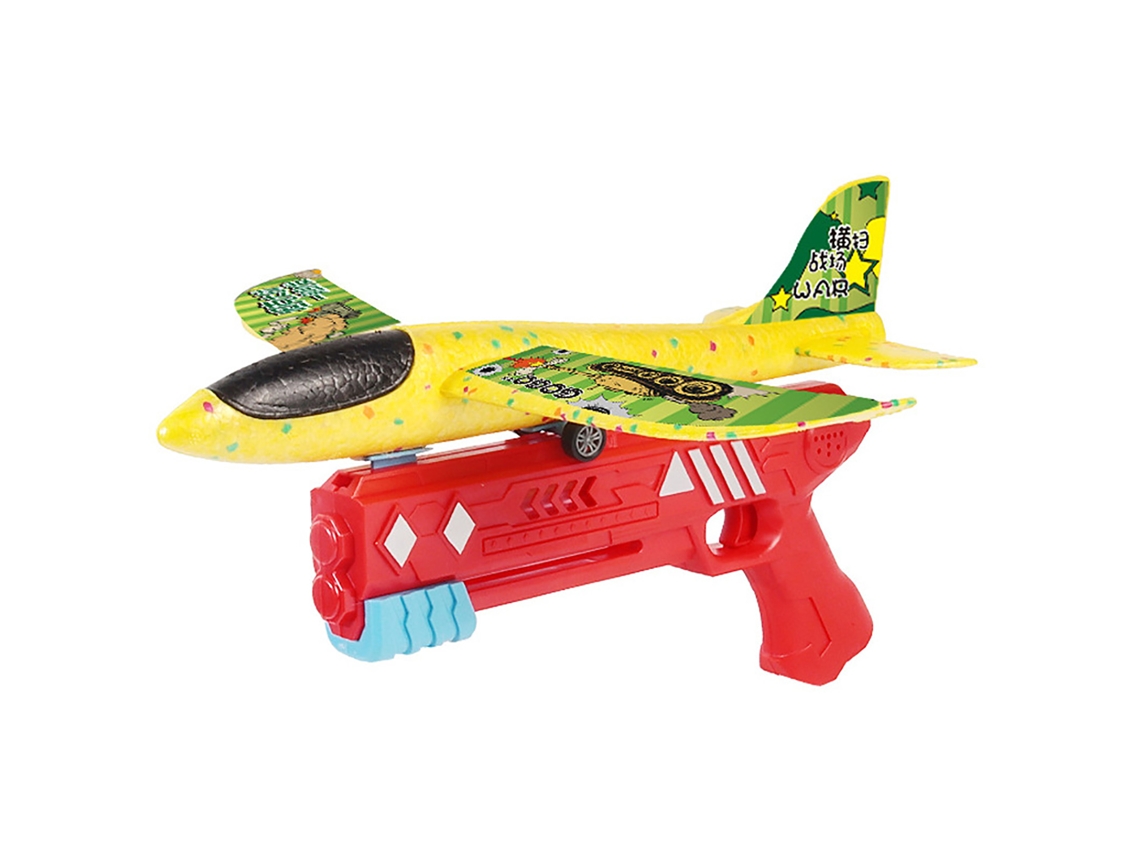 Dan26-juguete De Tir De Avião Para Niños 3 En 1 Con Plane Glide Juego De Tiro Aire Para Exterior Interior Rojo
