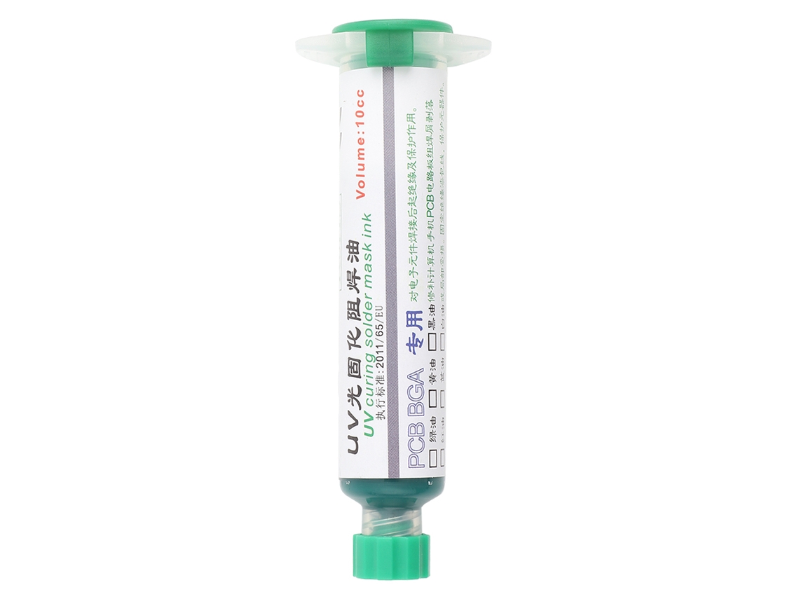 Tinta De Máscara De Soldadura Curable Con Uv De 10 Cc Para Accesorios De Reparación De Teléfonos (verde)