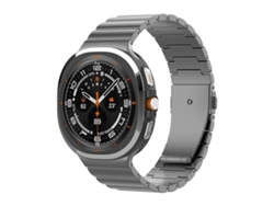 Bracelete Para Samsung Galaxy Watch 8 / 8 Classic - Titânio Puro Com Fivela Plana E Contas Únicas - Cinza