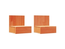 Maison Exclusive - Mesita De Noche Con Cajón 2 Pcs Marrón Cera 42 X 32,5 X 40 Cm
