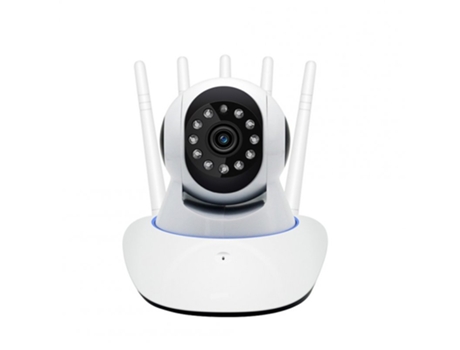 cámara de vigilancia vista panorámica de 360 grados 10 m visión nocturna infrarroja mejorada hd wifi monitor remoto enchufe de EE. UU. blanco