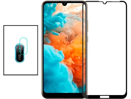 Kit Protector de Cámara Trasera Huawei Y6 2019 PHONECARE y Cristal Templado 5D Full Cover