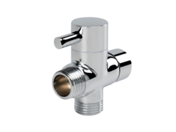 Válvula Tee Universal Em Latão Maciço G1/2 Com Acabamento Cromado. Adaptador De Reposição Para Ducha Manual E Chuveiro Fixo.
