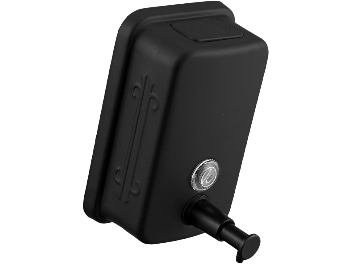 Dispensador Manual Champú Loción Acero Inoxidable 1 Unidad Color Negro