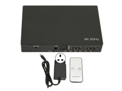 Divisor Matriz Interface Multimídia Hd 2 Entradas 4 Saídas 4k 60hz Uhd Hdr Com Controle Remoto Uk Plug