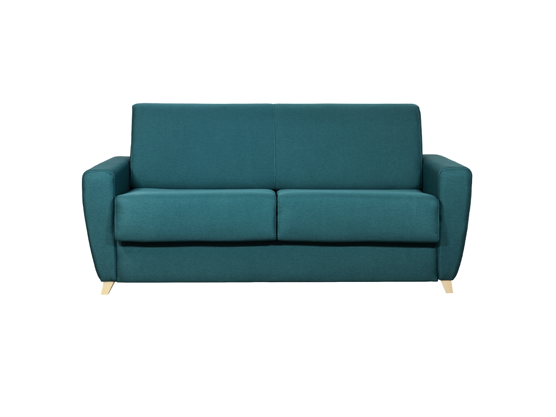Sofá Cama Nórdico Azul Petróleo Con Colchón de 18 Cm Graham MILIBOO