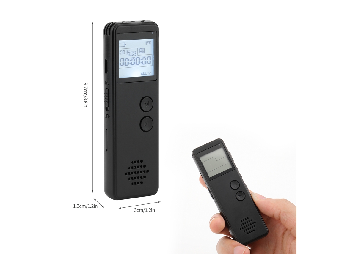 Grabadora De Voz Digital De 8 Gb Con Activación Por Voz, Reducción De Ruido, Reproductor De Mp3 Y 10 Horas De Grabación Continua.