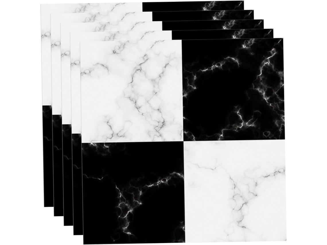 5 Hojas De Pegatinas Decorativas Autoadhesivas Impermeables En Blanco Y Negro Para Habitaciones.