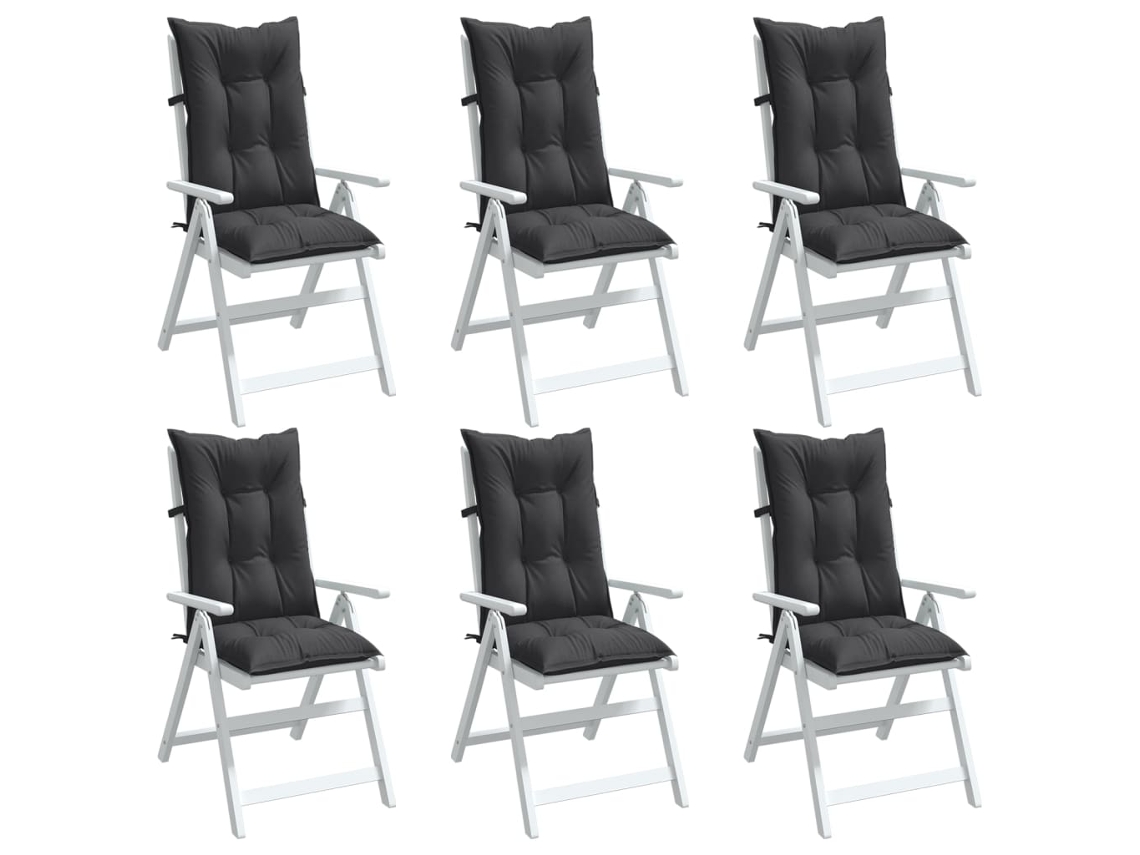 Cojines para trona 6 piezas tejido mixto antracita Dkd Home Decor
