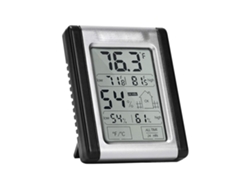 Monitor de temperatura y humedad, termómetro e higrómetro para interiores y exteriores con sensor de alta precisión, pantalla táctil LCD inalámbrica y retroiluminación.