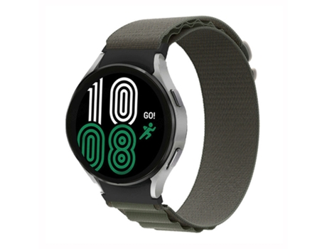 Correa de reloj inteligente para Samsung Galaxy Watch5/Watch5 Pro/Watch4/Watch4 Classic Universal Nylon Loop Watch Band (verde)