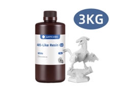 Resina para impresión 3D de alta resistencia y baja viscosidad, 3 kg, color blanco.