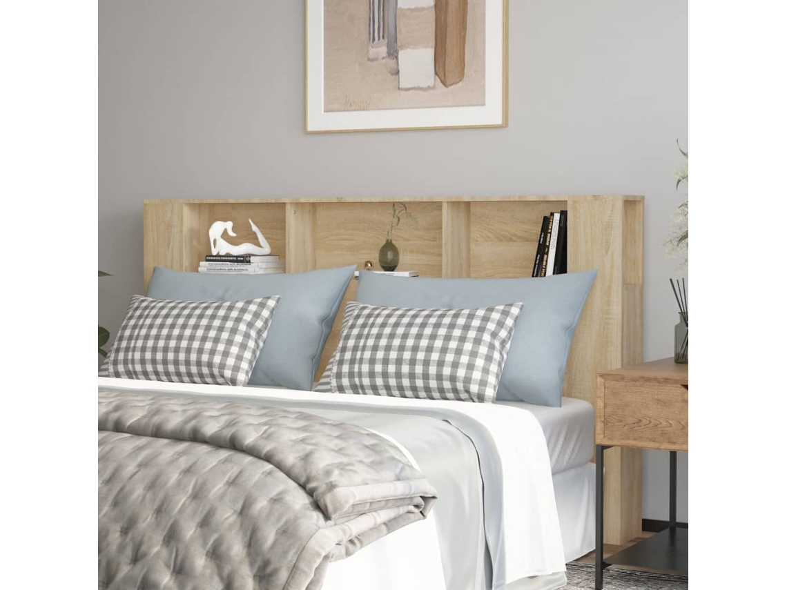 Mueble cabecero color roble Sonoma 180x18,5x104,5 cm