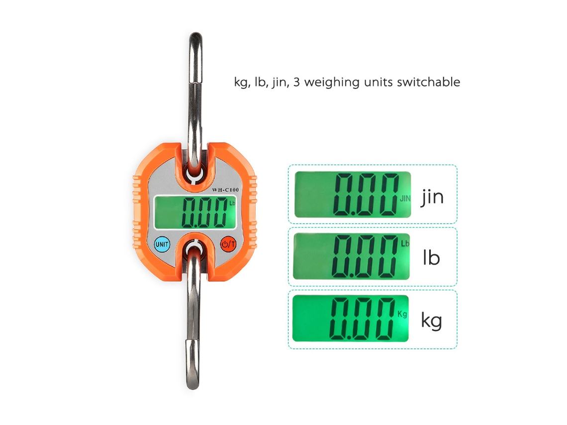 Balanza Digital Portátil Colgante De 150 Kg Con Función De Tara Y Pantalla Lcd Retroiluminada Para Equipaje Y Pescado.