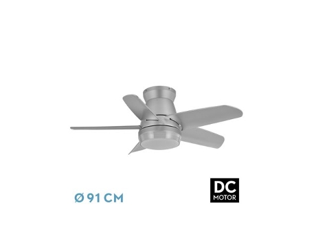 Ventilador DC Neutron 24W Plata 5 Aspas FABRILAMP