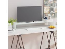 Soporte para TV/Elevador monitor cristal blanco 100x30x13 cm