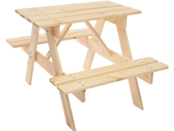 Mesa de picnic infantil TIMBELA M012-1 81 x 60 x 50 cm (Edad Mínima: 3 años)