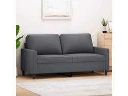 Sofá De 2 Plazas De Terciopelo Gris Oscuro 140 Cm