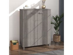 Zapatero Organizador Hamar 85X40X108 Cm Pino Macizo Gris-Claro