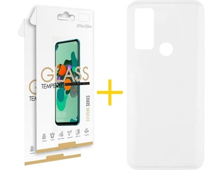 Kit Funda + 2 Protectores de Pantalla TCL 20 SE SKYHE Liso 3 Transparente