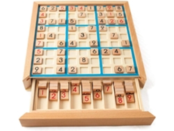 Reto lógico de Sudoku de madera con piezas de madera