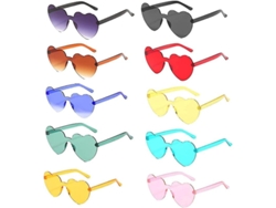 2026-10 Gafas De Sol Corazón Para Adultos Y Niños, Diseño Único, Materiales De Calidad, Para Fiestas Verano Halloween Navidad