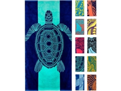 Toalla De Playa Azul Tropical, Diseño Único, Extragrande, Ideal Para Niños Y Adultos.