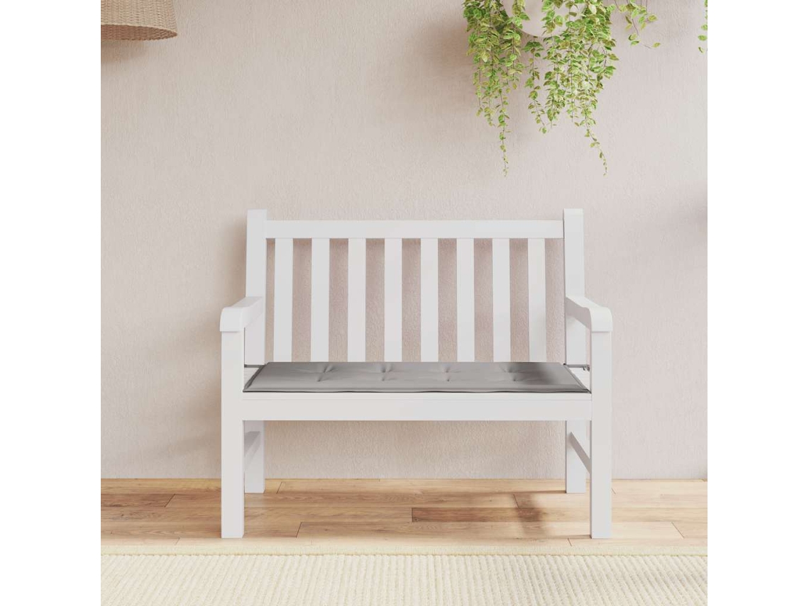 Cojín para banco de jardín, 100 x 50 x 4 cm, tela Oxford gris, Dkd Home Decor