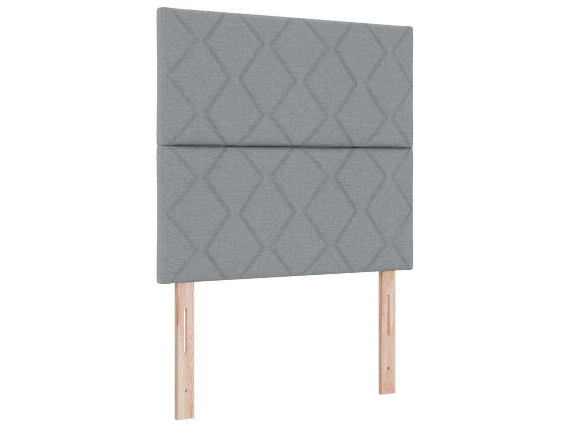 Maison Exclusive - Cama Tipo Box Spring Con Colchón Gris Claro 120 X 200 Cm Tela