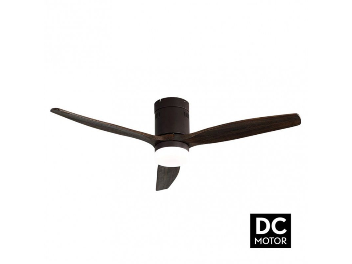 Ventil 18w Dc Aguilon Marron 3 Aspas Roble 5 Velocidades con mando Temporizador 34x132 D FABRILAMP