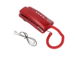 Telefone Fio Fixo Multifuncional Kxt-438 Para Parede Com Redial E Pausa, Portátil Para Casa E Escritório, Vermelho