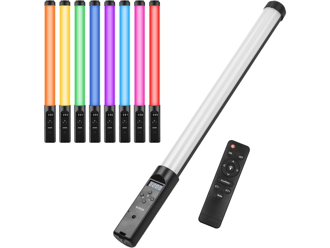 Tubo De Luz Led Portátil Para Fotografía, Vídeo, Vlogs Y Retransmisiones En Directo.