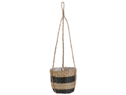 Maceta BELIANI Ruffe de Algas marinas Natural 18x18x20