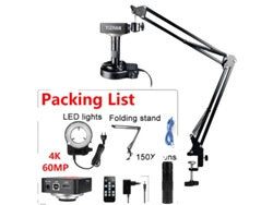 Kit de microscopio digital, aumento de 150x, salida HD, 4K 60MP 4011 Set 2, 0-150x-b