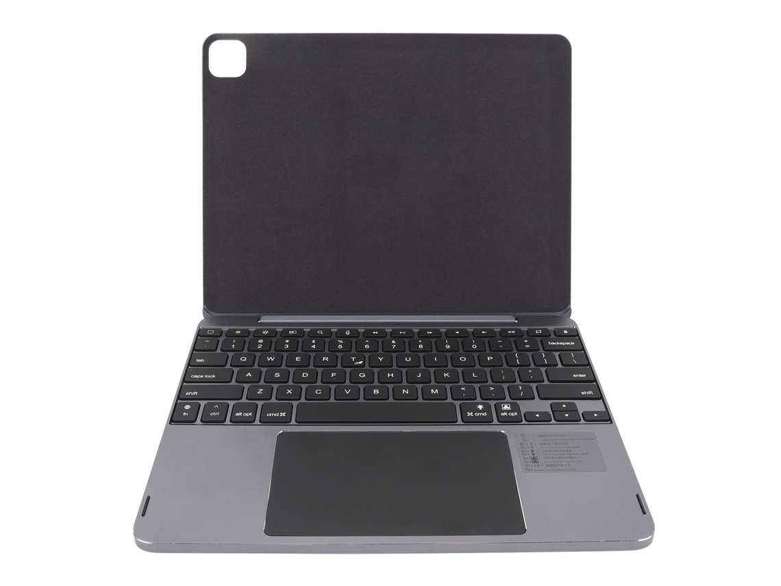 Funda con teclado magnético para tableta (carga tipo C, teclas retroiluminadas)