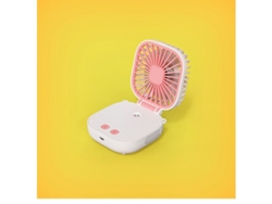 Ventilador Eléctrico Portátil Pequeño Para Estudiantes, Humidificador (rosa Para Niña - 2000 Mah)