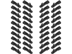 Juego 50 Ganchos Paneles Malla Metálica Abs Negro 65x17x4 Accesorios Pared Versátiles Almacenamiento