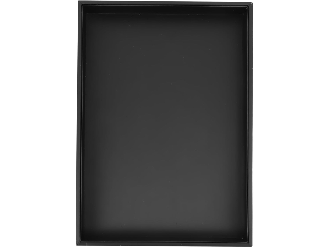 Bandeja Organizadora Joyería Cuero Microfibra Negro Capacidad Ideal Relojes Collares Escritorio Mesita Noche