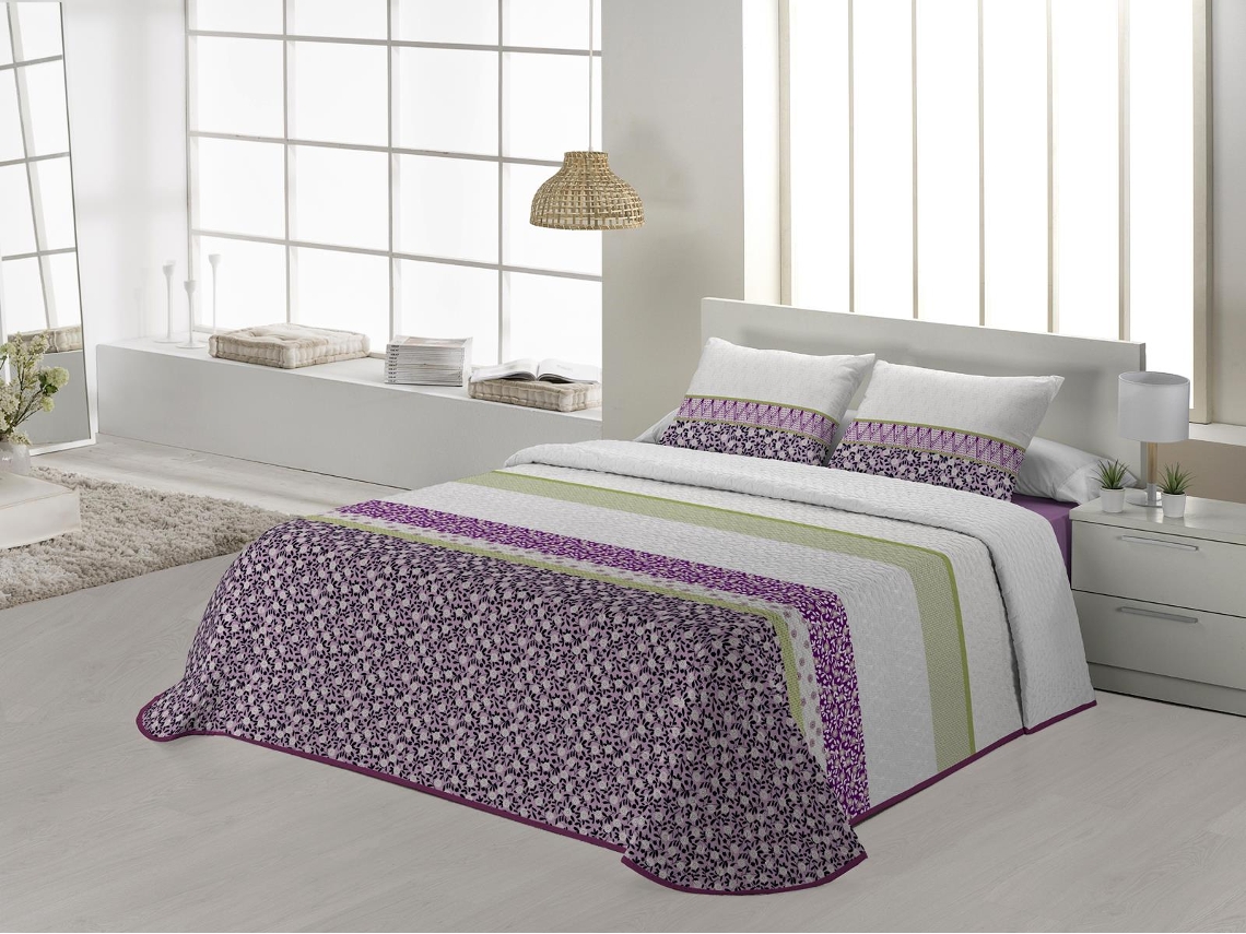 Colcha JVR Lena (Poliéster - Morado - 250 cm)