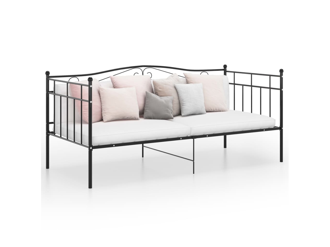 Sofá Cama Estructura Sofá Convertible Lovely Home Metal Negro (90x200)