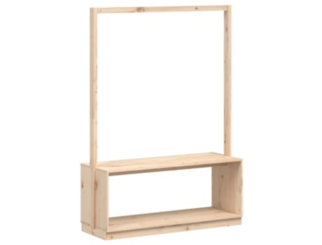 VIDAXL Perchero con zapatero madera maciza de pino 113x40x157,5 cm