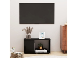 Mueble De Tv Madera Contrachapada Negro 60x24x32 Cm