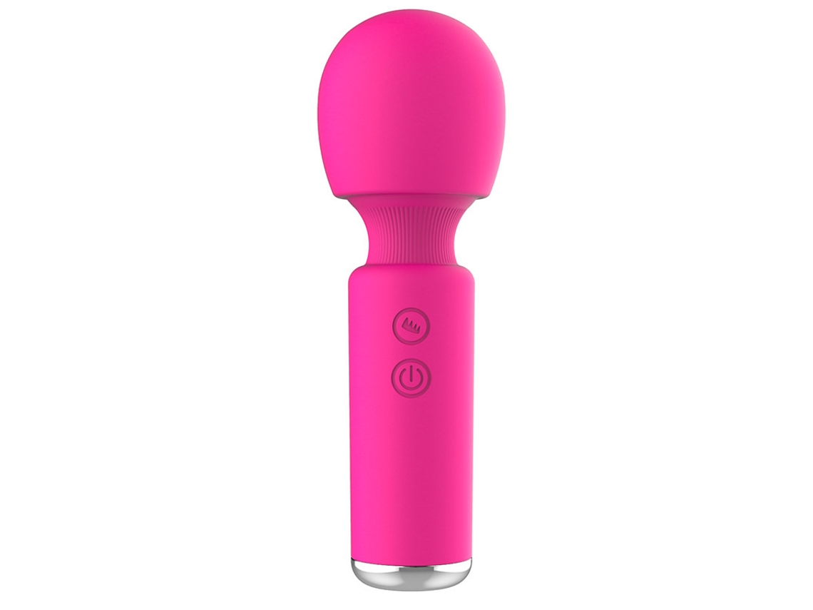 Mini vibrador de masaje de silicona de 10 frecuencias para mujer (rosa roja) YIZHOOD