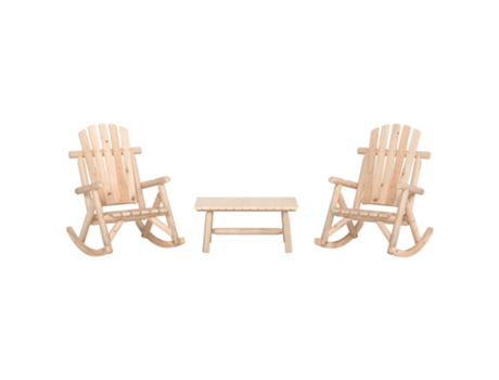 Conjunto 3 de muebles de jardín VIDAXL madera maciza de abeto