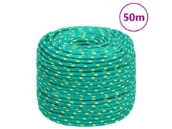Cuerda De Barco Polipropileno Verde 6 Mm 50 M