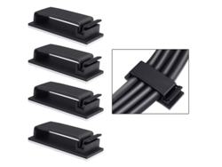 60 Clips Adhesivos Para Cables 3m, Organizador De Cables Autoadhesivo Para Tv/pc/oficina/hogar, Sujetador De Cables Eléctricos